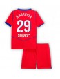 Billige Paris Saint-Germain Bradley Barcola #29 Tredjedraktsett Barn 2025-26 Kortermet (+ Korte bukser)